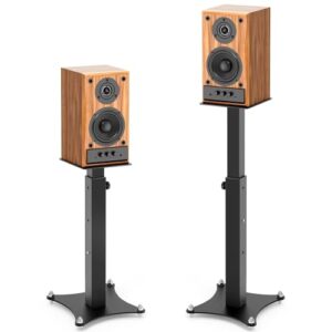 GZGDLJQ Universeller Lautsprecherständer, verstellbarer Bücherregal-Lautsprecherständer, 10 kg, Surround-Sound-Ständer mit Kabelmanagement für Klipsch Edifier Yamaha Polk Lautsprecher, SP-505
