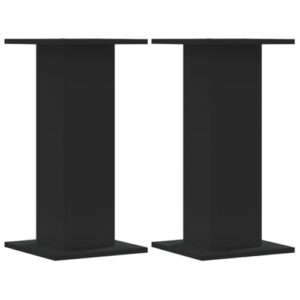 vidaXL Lautsprecherständer 2 STK., Hoher Boxenständer, Lautsprecherpodest für HiFi Heimkino Surround Sound, Verbessertes Audio-Hörerlebnis, Schwarz Holzwerkstoff