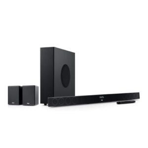 Teufel CINEBAR 11 Surround 4.1 Set - Soundbar Sound System mit Kabellose Rear-Speaker, Dolby Audio, Platzsparender T6 Subwoofer, Bluetooth aptX, HDMI CEC, 4K-Pass-Through - schwarz